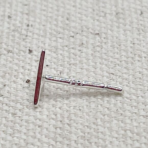 NEW Minimalist Sterling Silver Triangle Earrings - Picture 2 of 3